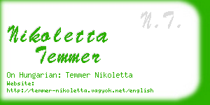 nikoletta temmer business card